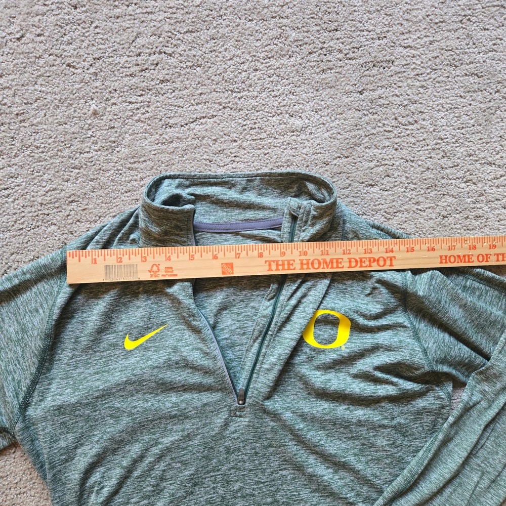 Nike Oregon Ducks Dri-FIT Half Zip Pullover Green Heathered Womens Medium - Picture 6 of 7